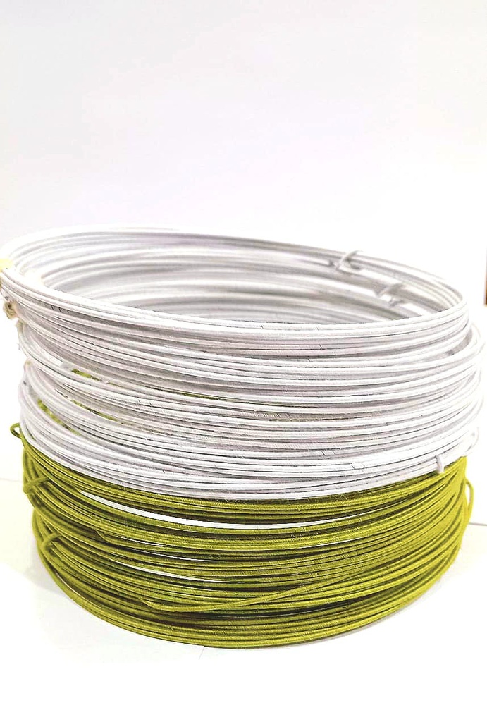 [12alfo21b] Alambre forrado 21 - X 5mts (Blanco)