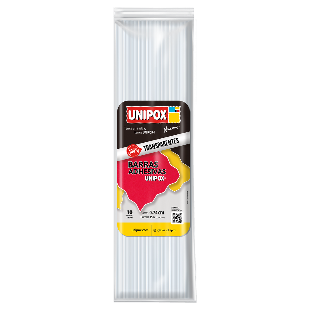 Barra silicona hot melt UNIPOX fina x 10 unidades