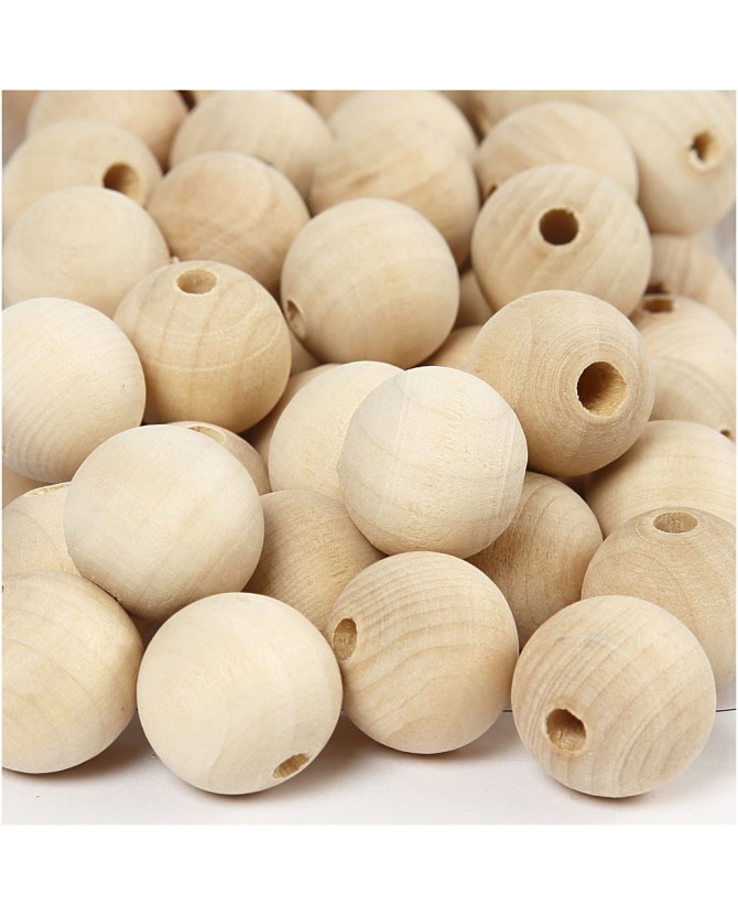 Bolita de madera 28mm X 50 (nue)